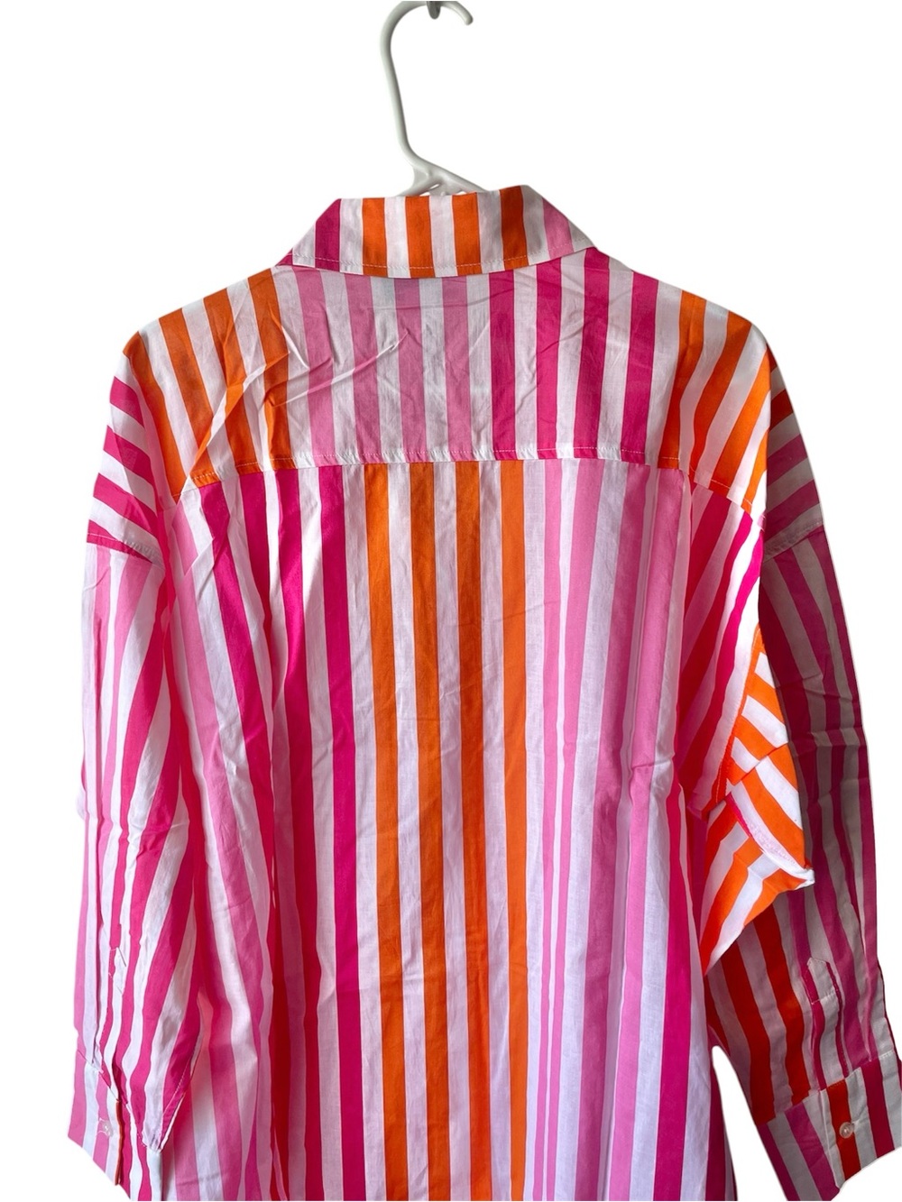 Beach Riot Pink & Orange Vertical Stripe Button-Down Shirt - Picture 5 of 9